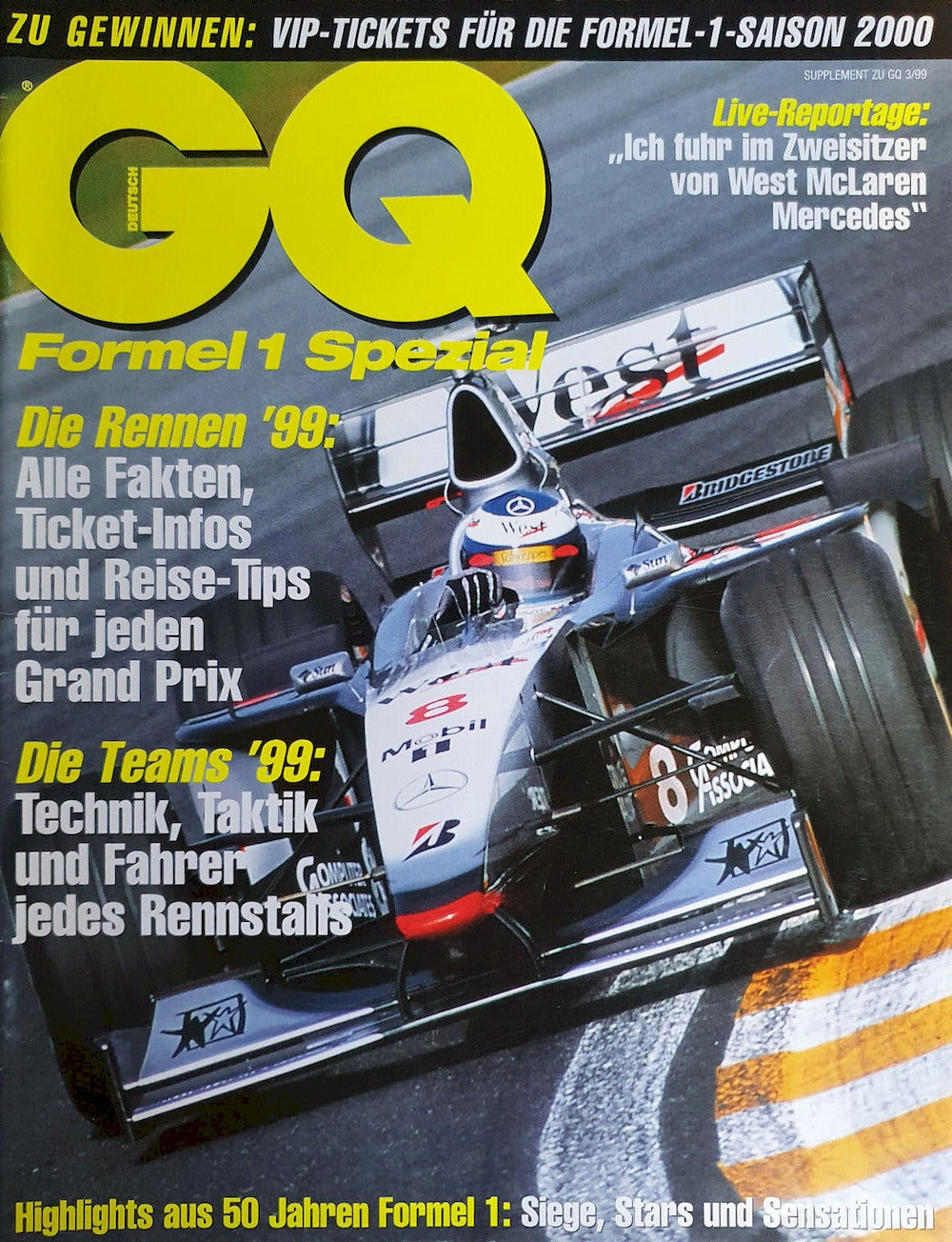 GQ Magazin Deutschland 1999-03 Michal Schumacher Häkkinen