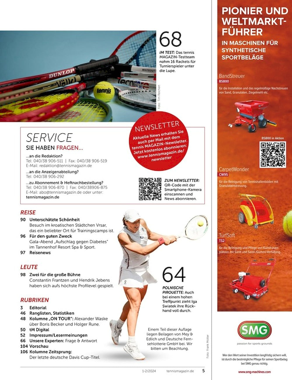 Tennis Magazin Deutschland 2024-01+02 Angelique Kerber Naomi Osaka