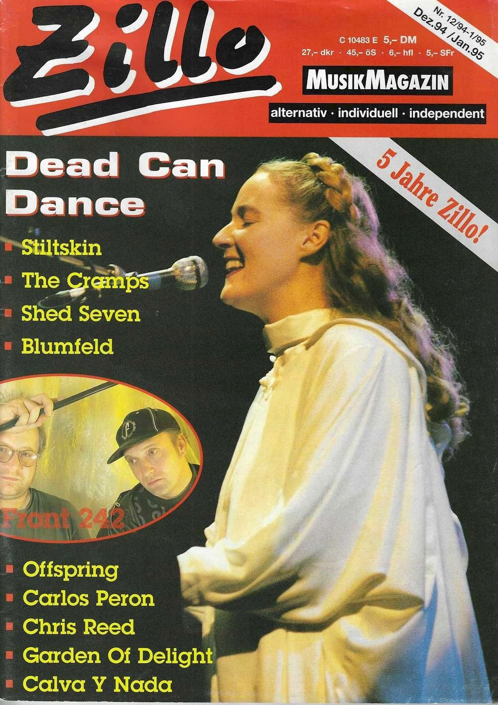 Zillo Magazin Deutschland 1994-12 Dead Can Dance The Cramps Carlos Peron Stiltskin