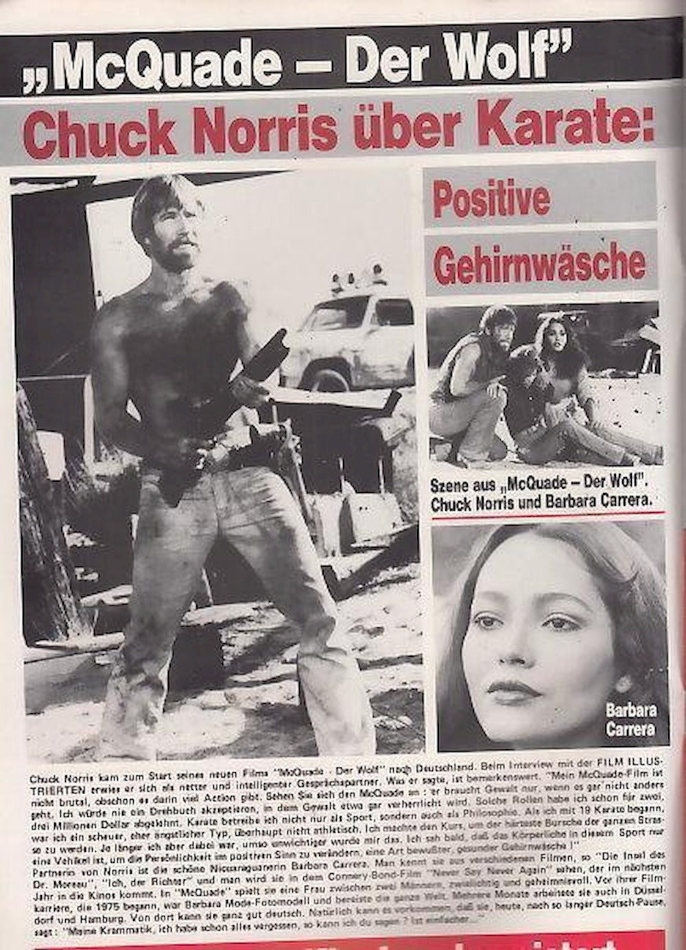 Film Illustrierte Magazine Allemagne 1983-10 – Sylvester Stallone John Travolta Burt Lancaster Bee Gees – Édition originale