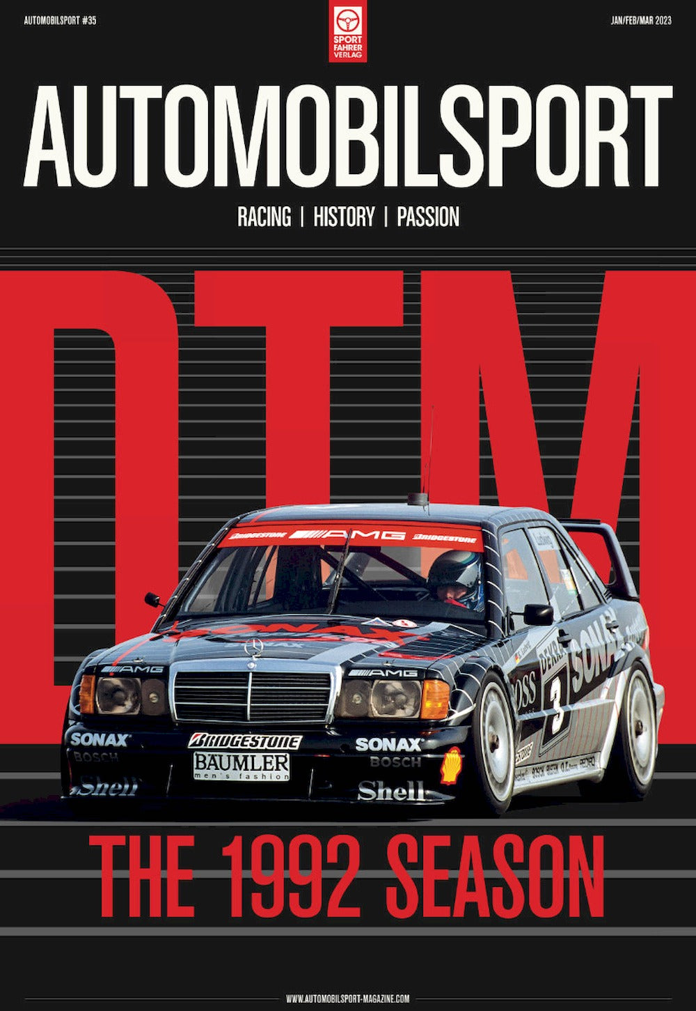 Automobilsport Revista Alemania 2023 #35 DTM 1992 Eddie Cheever Brun C91-001