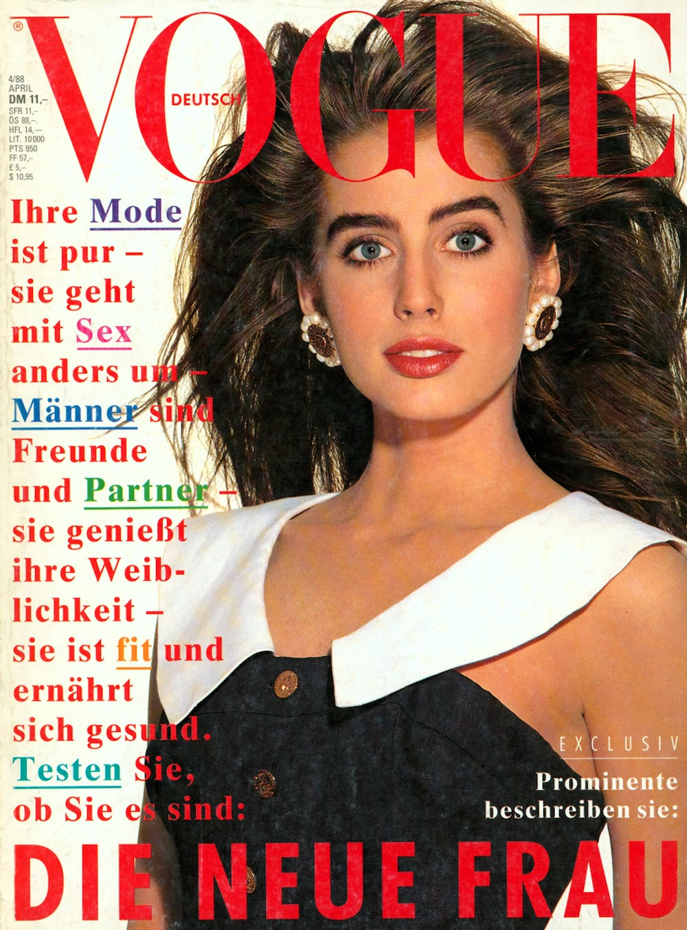 Vogue Lehti Saksa 1988-04 – Julie Anderson – Alkuperäinen painos