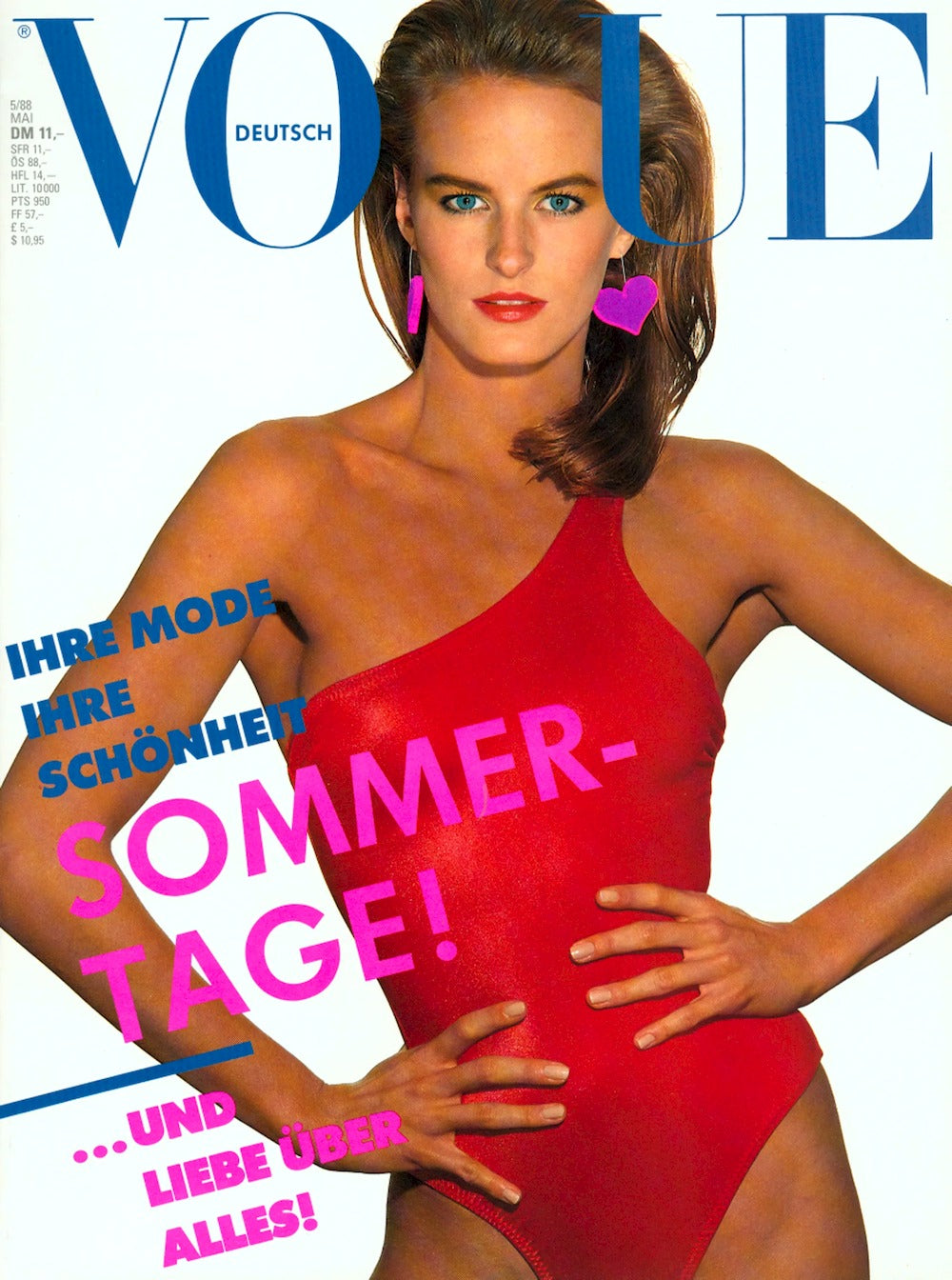 Vogue Lehti Saksa 1988-05 Steevie Van Der Veen Alkuperäinen painos