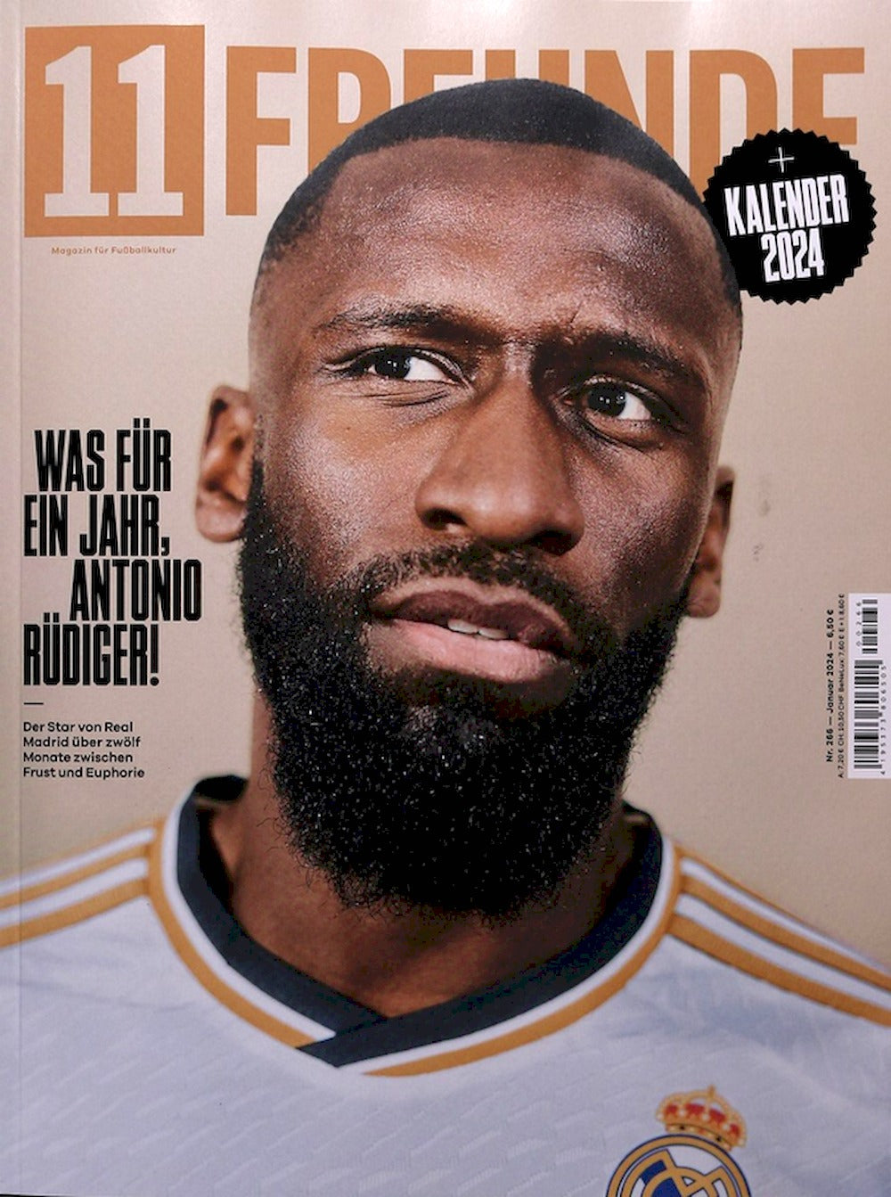 11 Freunde Magazine Allemagne 2023 #266 Antonio Rüdiger Real Madrid Édition originale