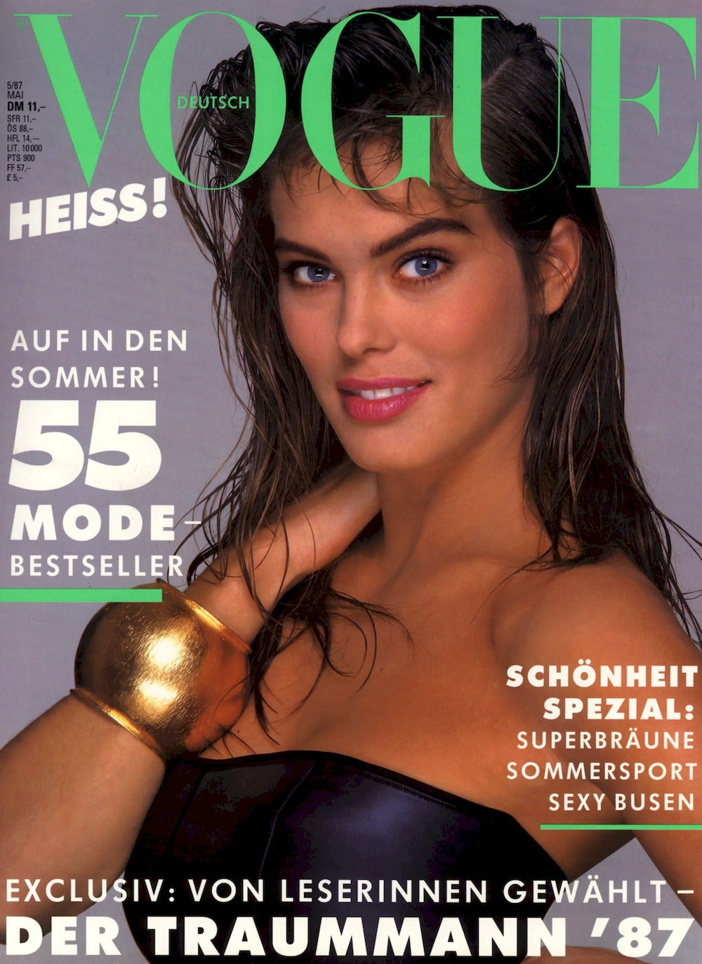 Vogue Tijdschrift Duitsland 1987-05 Renée Simonsen Originele uitgave