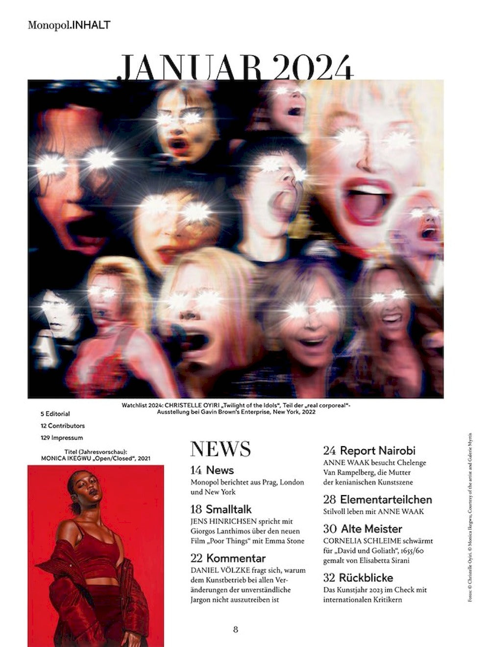 Monopol Magazine Allemagne 2024-01 Monica Ikegwu Édition originale