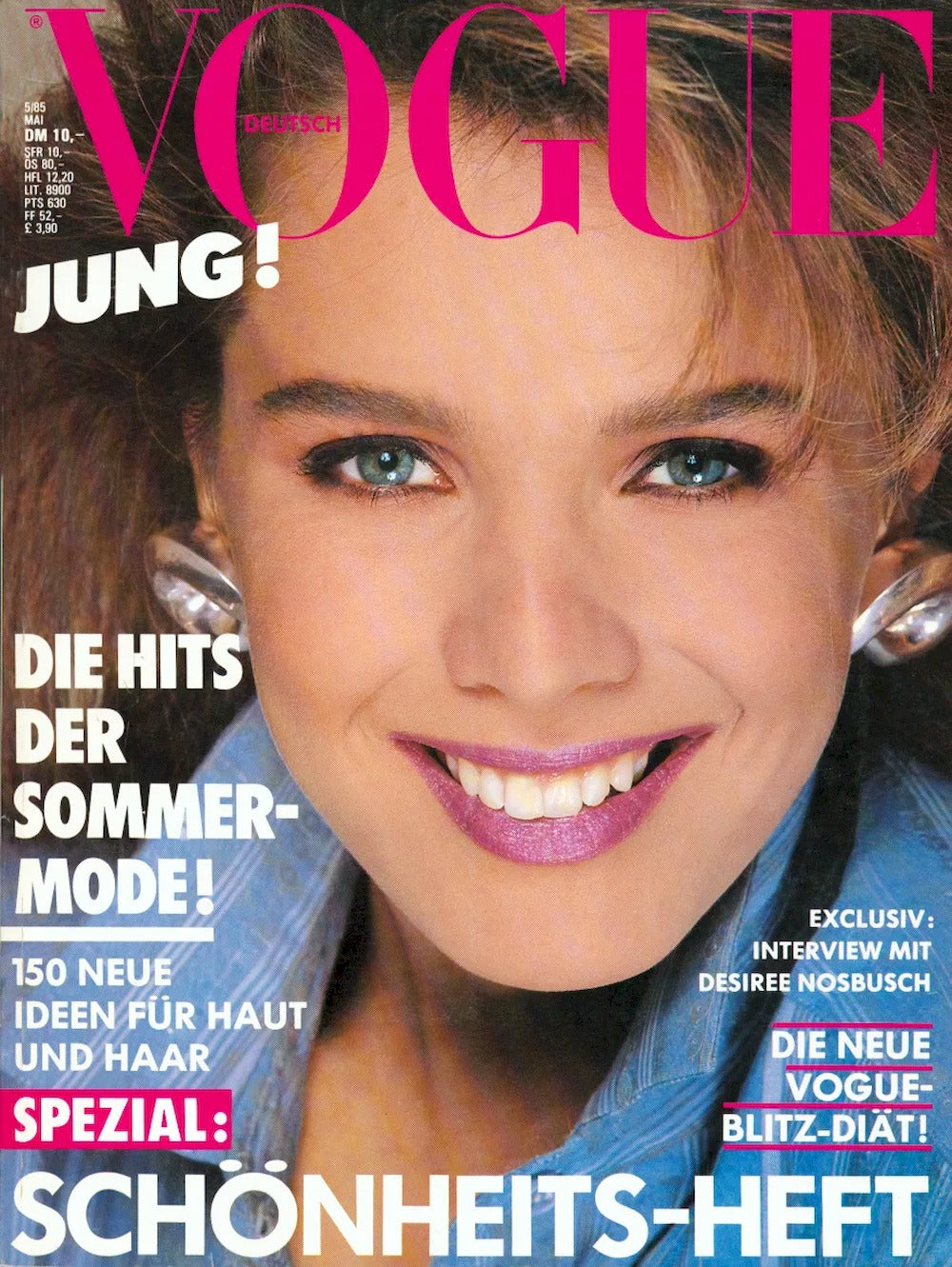 Vogue Magazin Deutschland 1985-05 Desirée Nosbusch