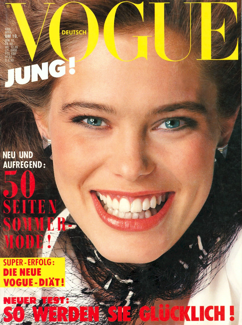 Vogue Magazine Allemagne 1984-04 Renée Simonsen Édition originale