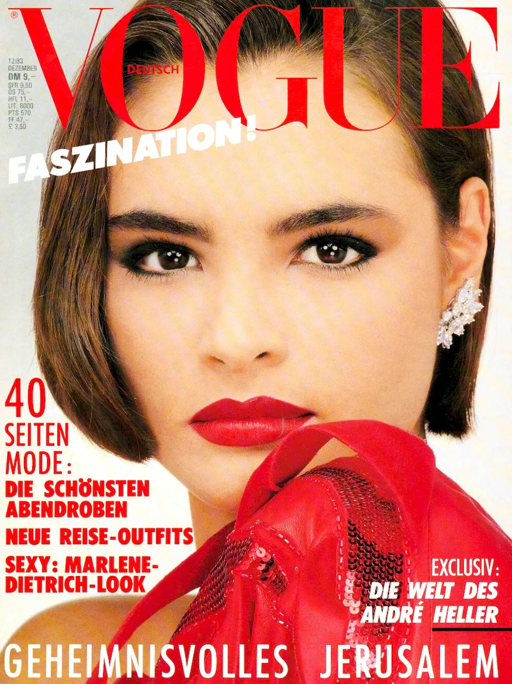 Vogue Magazine Allemagne 1983-12 Talisa Soto Édition originale