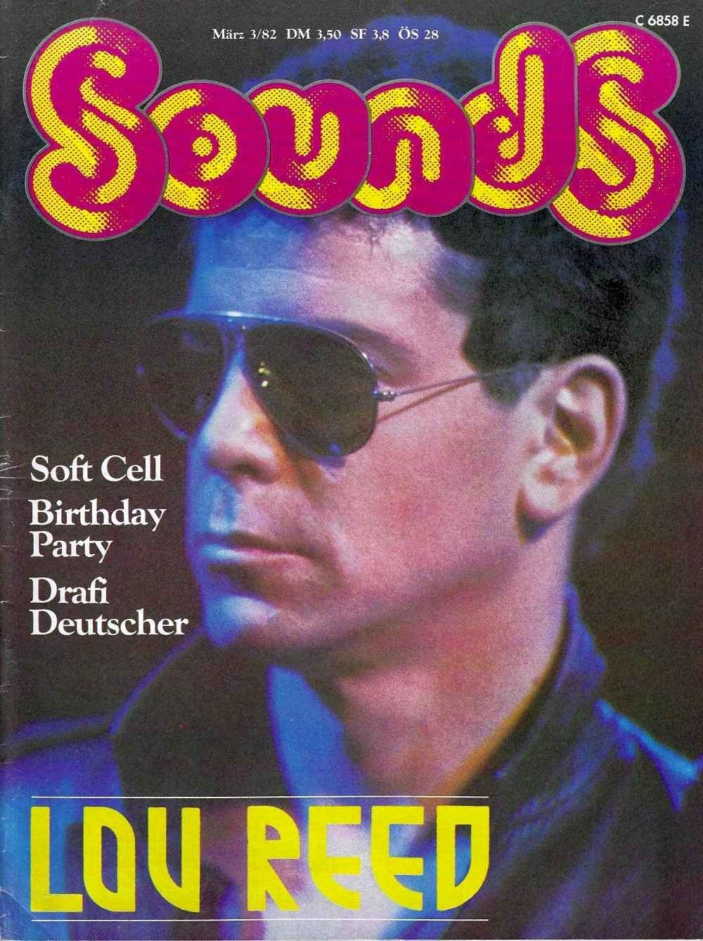 Sounds Magazin Deutschland 1982-03 Lou Reed Soft Cell Sonny Sharrock