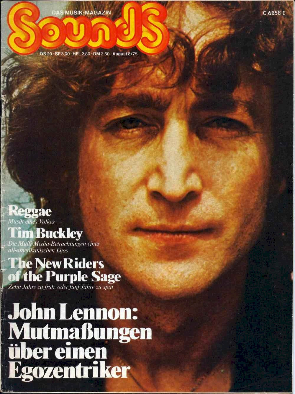 Sounds Magazine Germany 1975-08 John Lennon Tim Buckley New Riders Of The Purple Sage