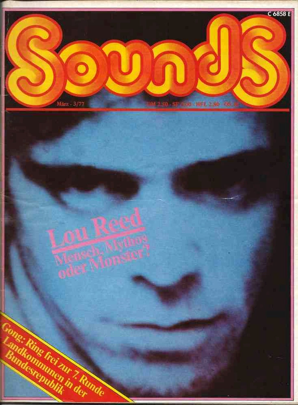 Sounds Tijdschrift Duitsland 1977-03 Lou Reed Eloy Kraftwerk Gong Shel Silverstein Originele uitgave