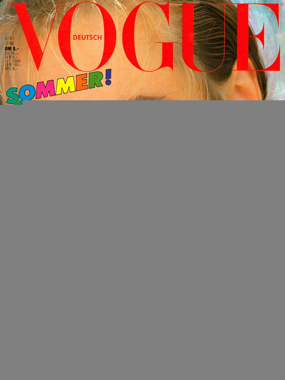 Vogue Magasin Tyskland 1981-06 Andrea Malkiewicz Originaludgave