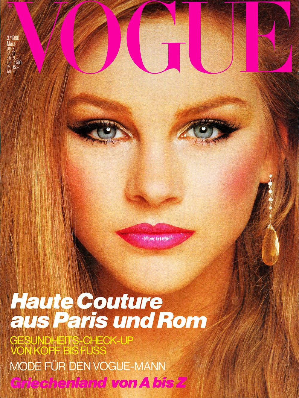Vogue Magazine Allemagne 1980-03 Michelle Stevens Édition originale