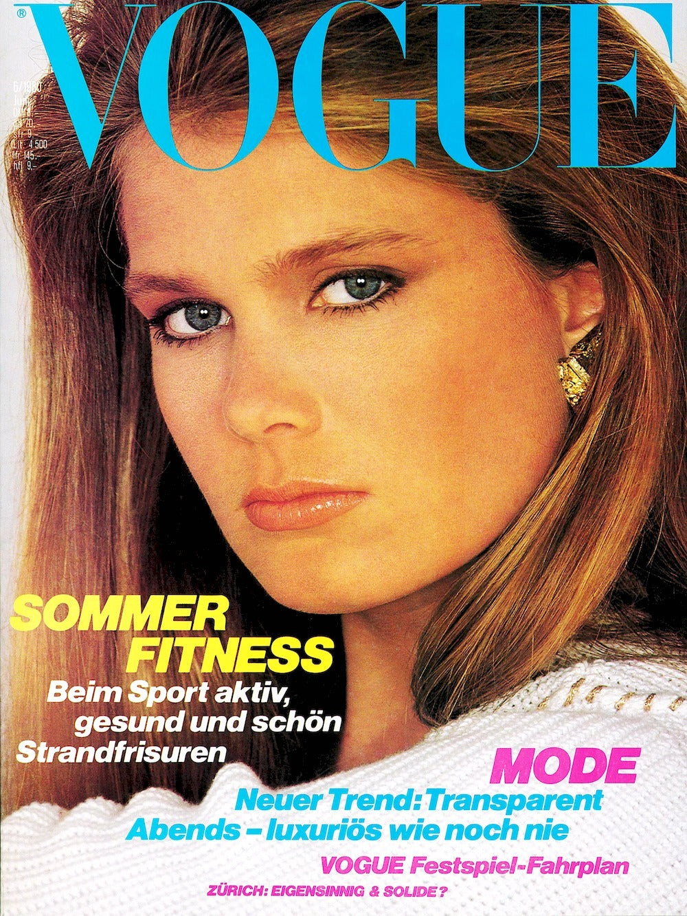 Vogue Magazine Germany 1980-06 Barbara Neumann Original Print Issue