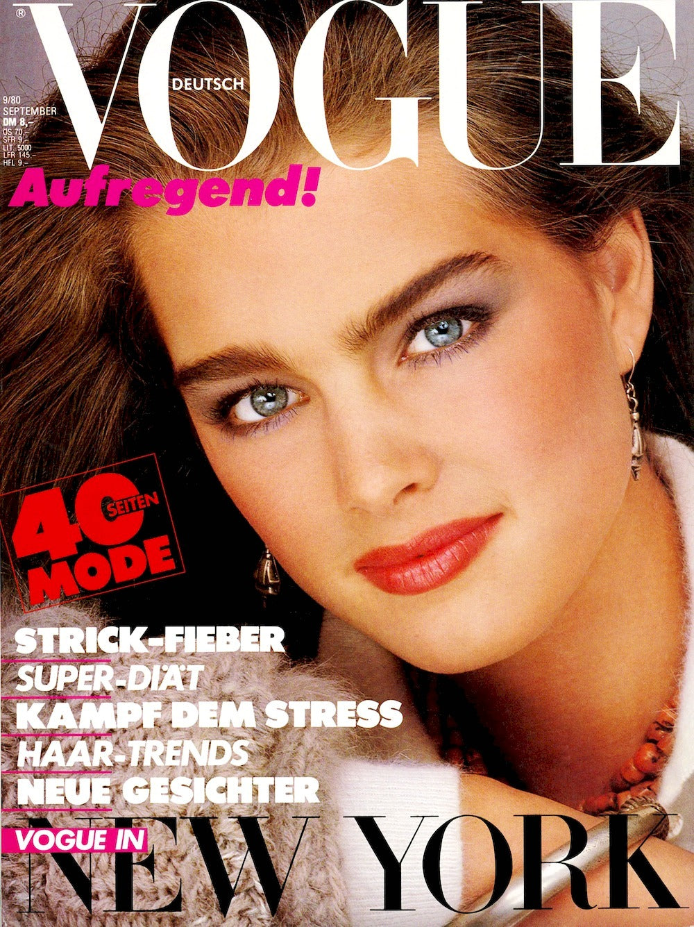Vogue Tijdschrift Duitsland 1980-09 – Brooke Shields – Originele uitgave