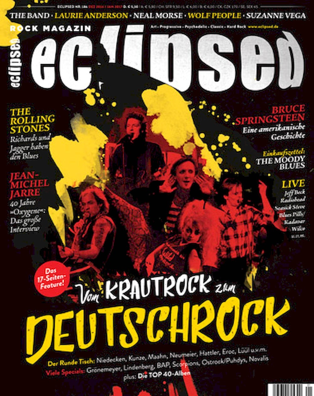 Eclipsed Magazine Germany 2016 #186 Laurie Anderson Lou Reed Bruce Springsteen Original Print Issue