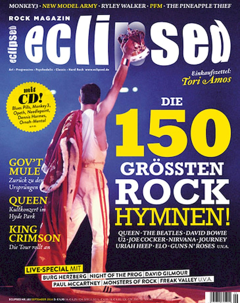 Eclipsed Magazine Germany 2016 #183 Queen Ryley Walker King Crimson Monkey3 Original Print Issue