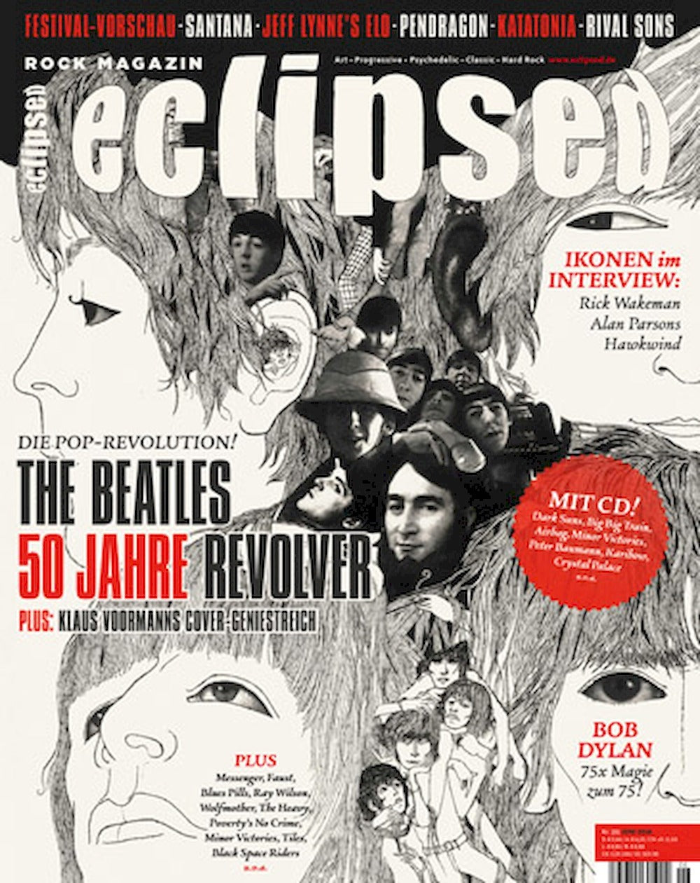 Eclipsed Tijdschrift Duitsland 2016 #181 Beatles Hawkwind Alan Parsons Pendragon Katatonia Originele uitgave