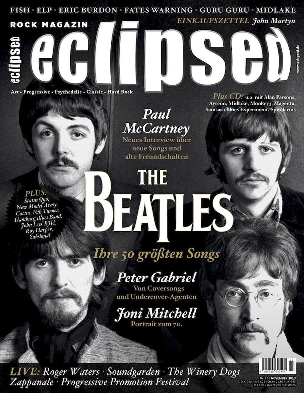 Eclipsed Magazin Deutschland 2013 #155 Beatles Paul McCartney Fish Hamburg Blues Band
