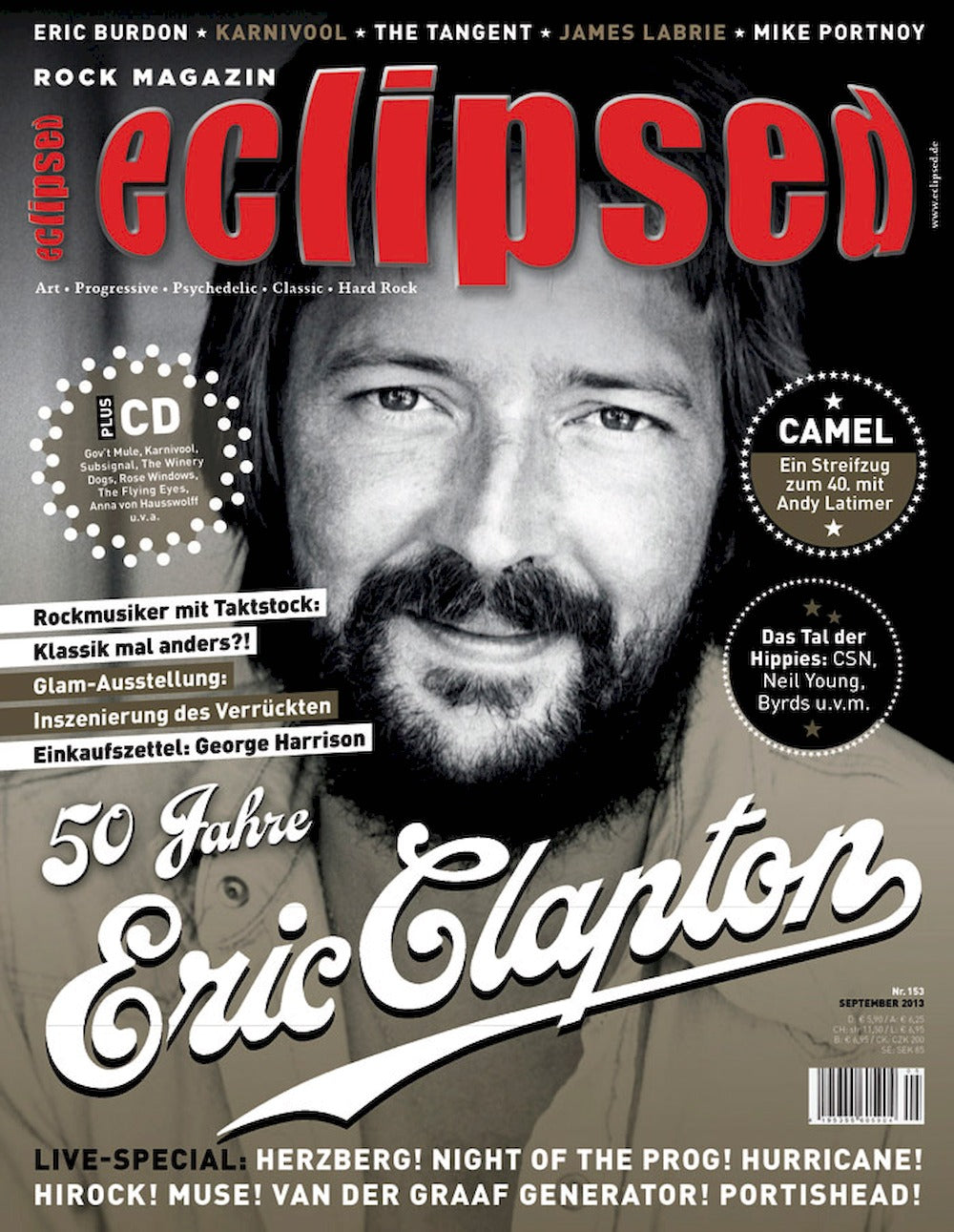 Eclipsed Magazine Germany 2013 #153 Eric Clapton Beethoven Original Print Issue