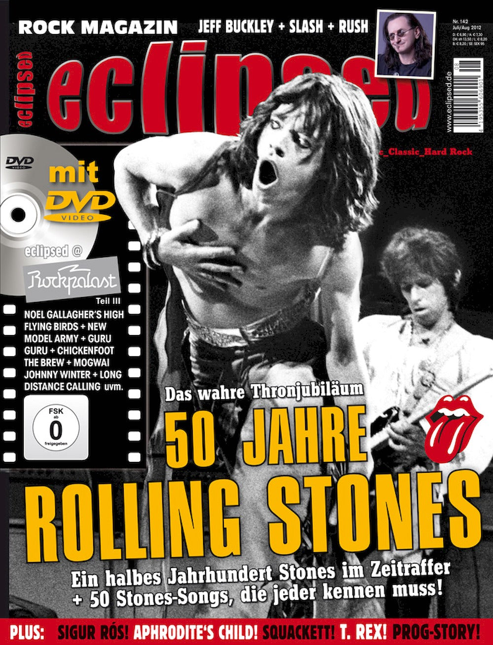 Eclipsed Tijdschrift Duitsland 2012 #142 Rolling Stones Rush Aphrodites Child Originele uitgave