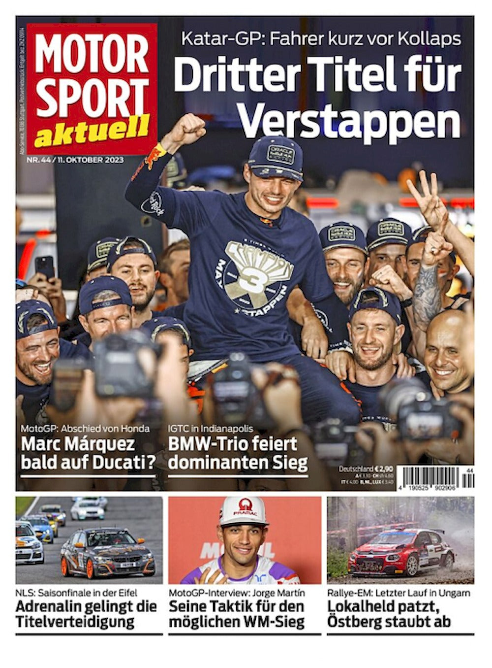 Motorsport Aktuell Rivista Germania 2023-44 Verstappen Jorge Martin Edizione originale