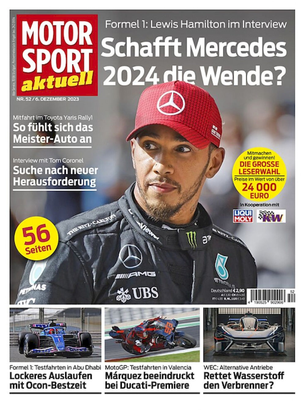 Motorsport Aktuell Magazine Germany 2023-52 Lewis Hamilton Marquez Original Print Issue