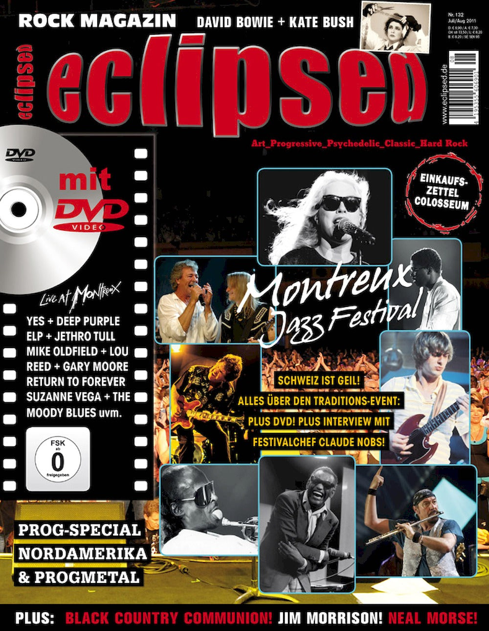 Eclipsed Magazine Allemagne 2011 #132 Black Country Communion Kate Bush Ben Waters Charlie Watts Édition originale