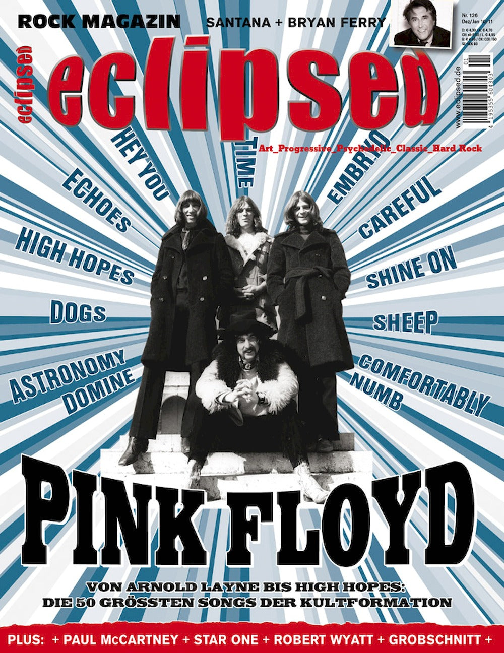 Eclipsed Magazine Allemagne 2010 #126 Pink Floyd Paul McCartney Lunatic Soul Psychotic Waltz Édition originale