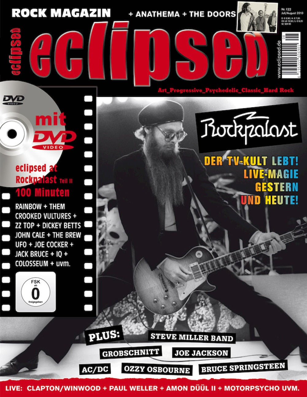 Eclipsed Tijdschrift Duitsland 2010 #122 Grobschnitt The Doors Ozzy Osbourne Anathema Originele uitgave