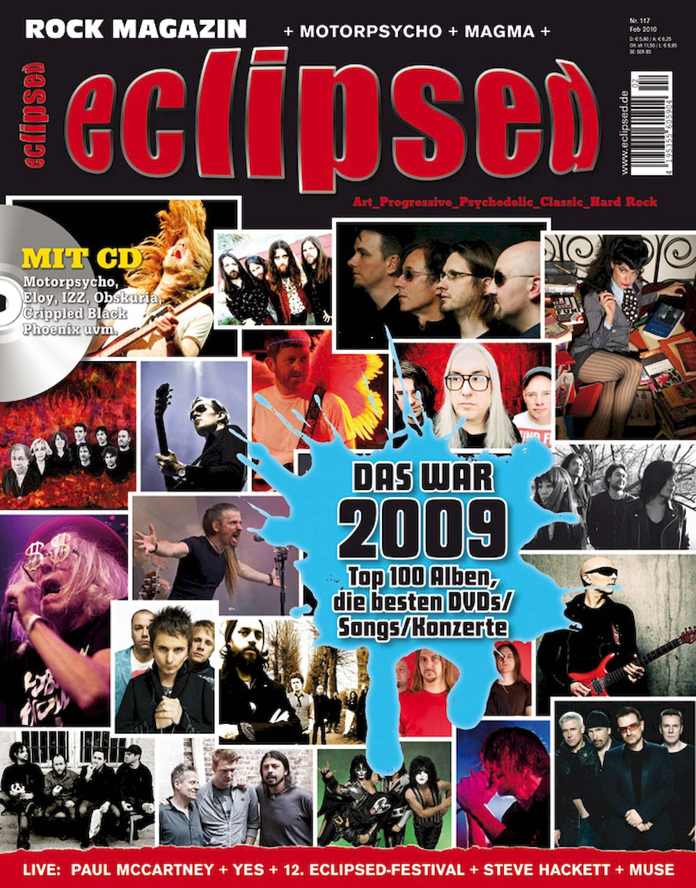 Eclipsed Magazine Germany 2010 #117 Motorpsycho Them Crooked Vultures The Doors Jane Original Print Issue