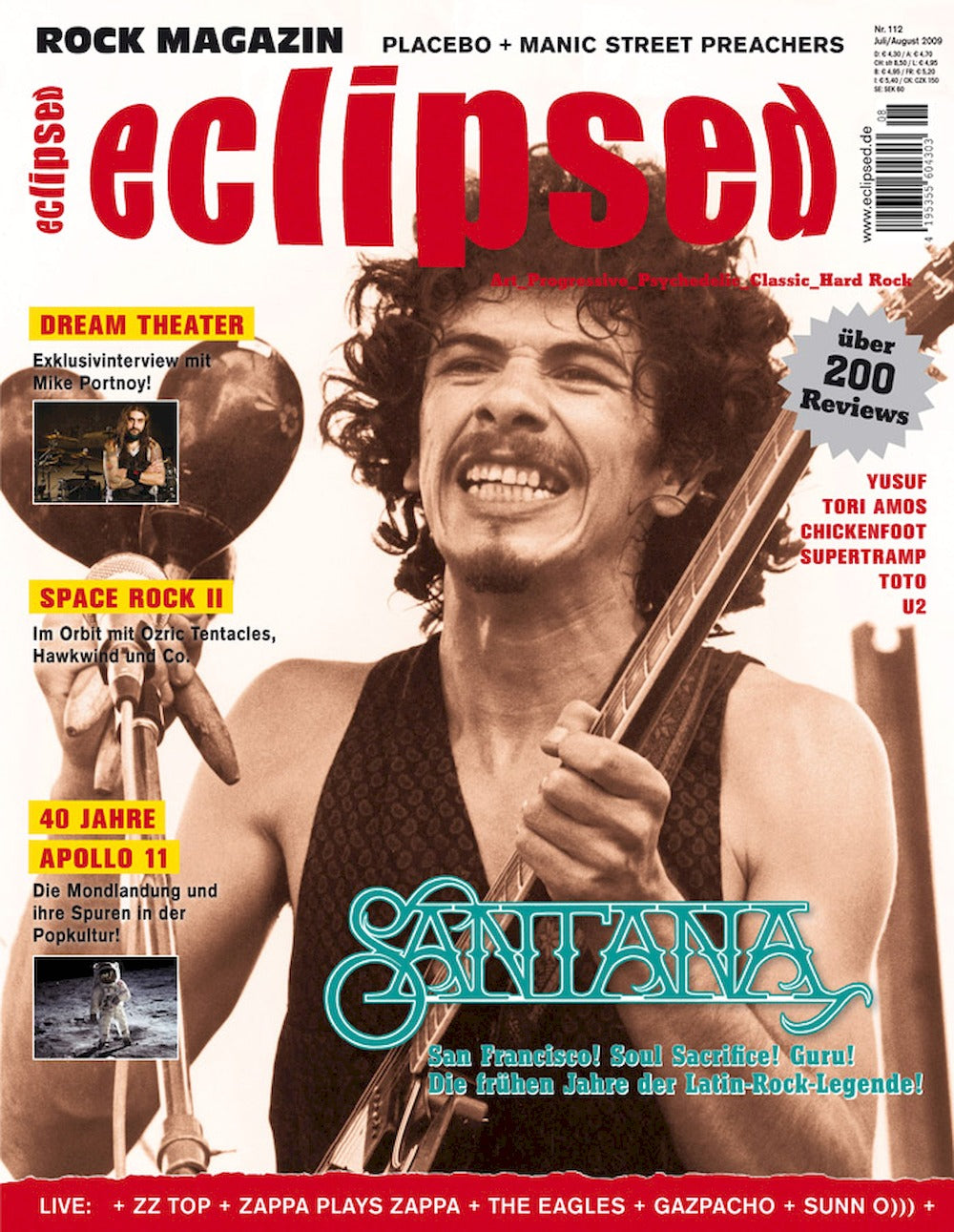 Eclipsed Magazin Deutschland 2009 #112 Santana Dream Theater Yusuf