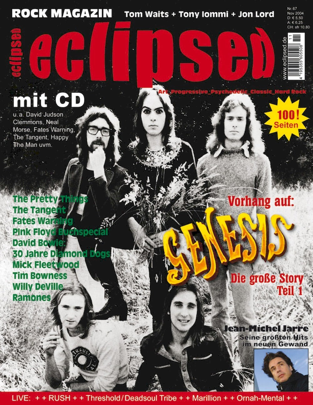 Eclipsed Tijdschrift Duitsland 2004 #67 Genesis Jean-Michel Jarre Pretty Things The Tangent Fates Warning Originele uitgave