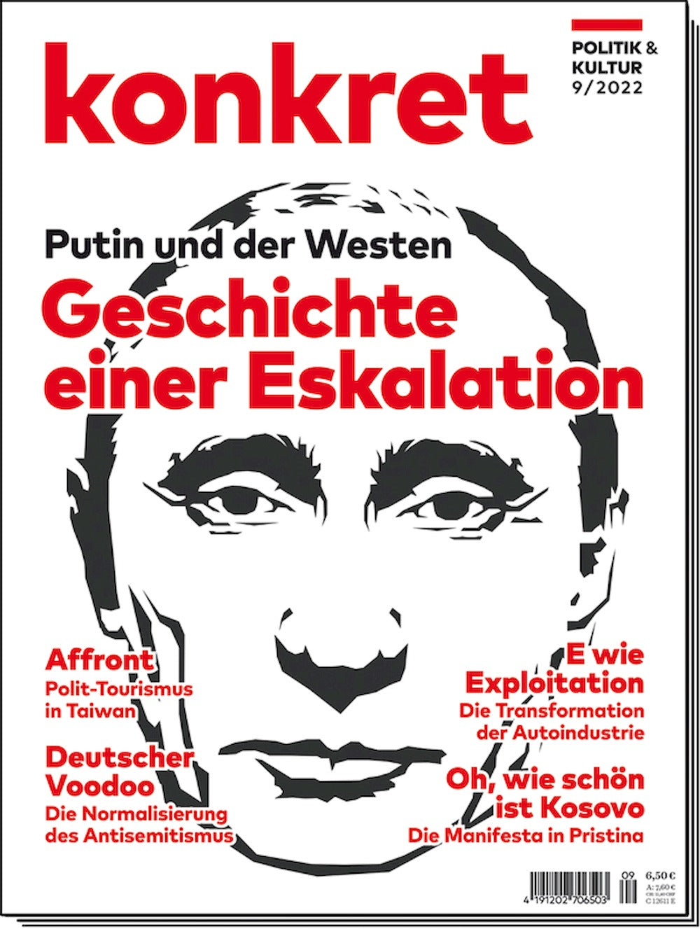 Konkret Magazine Germany 2022-09 – Putin – Original Print Issue