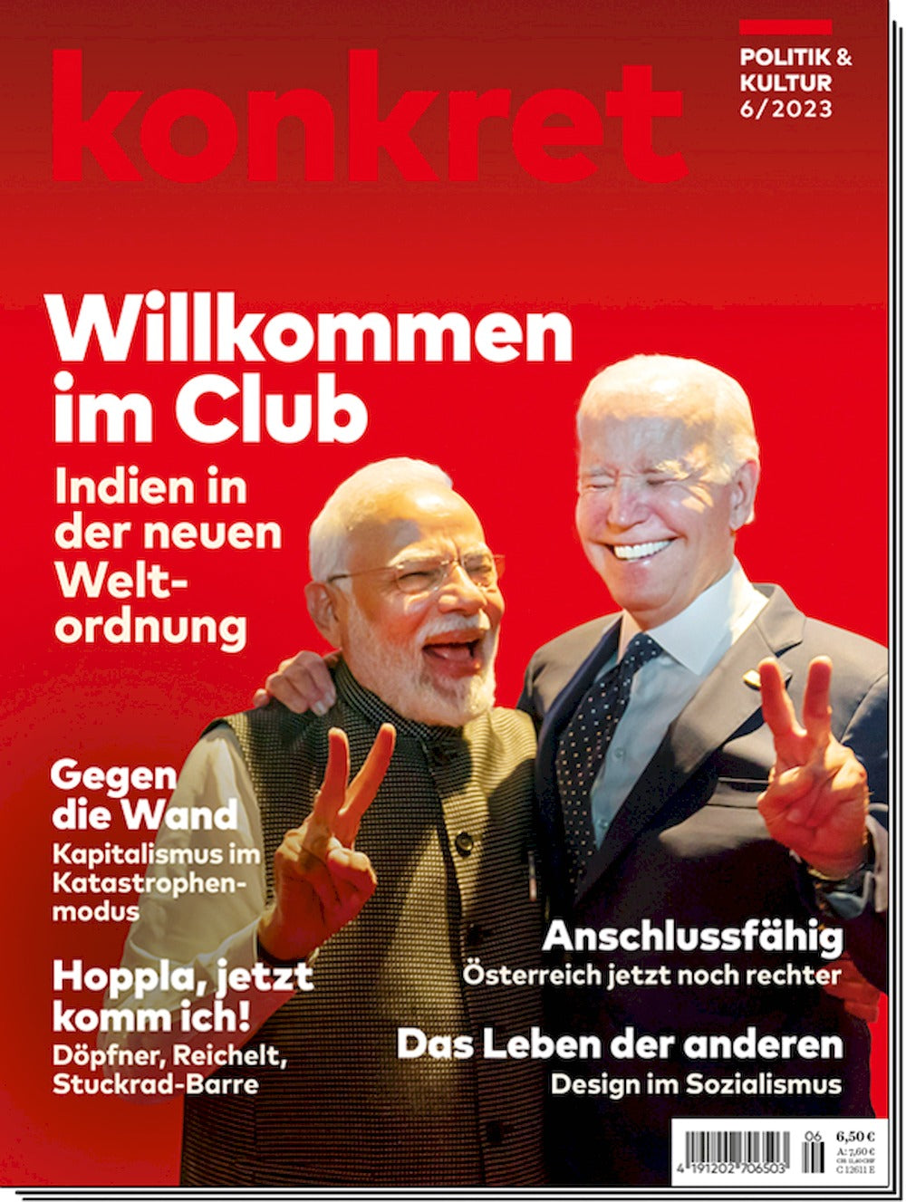 Konkret Rivista Germania 2023-06 Narendra Modi Joe Biden Edizione originale