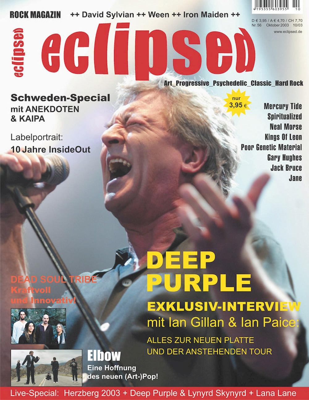 Eclipsed Magazin Deutschland 2003 #56 Deep Purple Kaipa Dead Soul Tribe