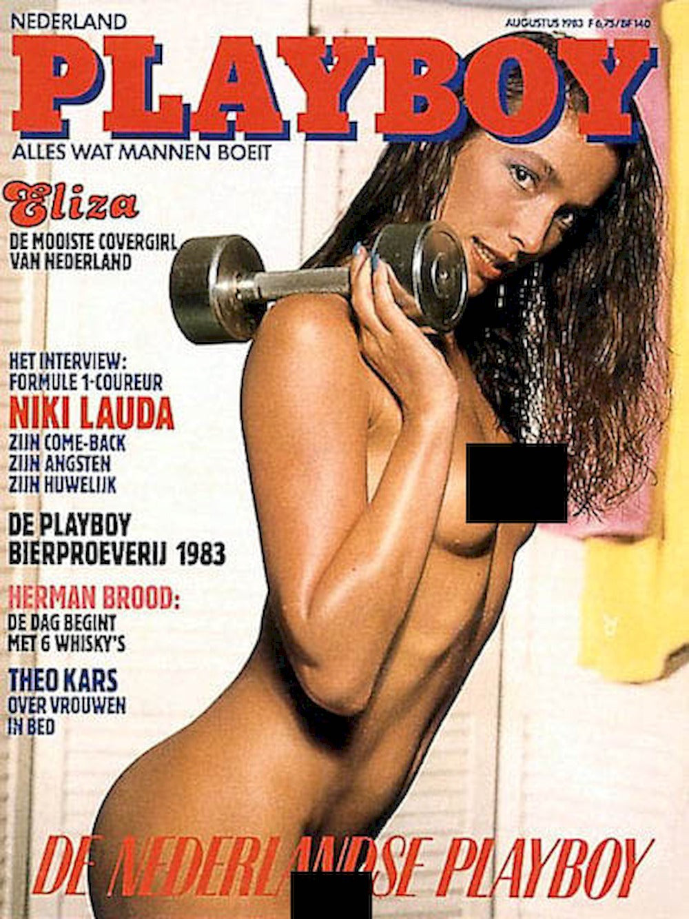 Playboy Magazine Netherlands 1983-08 Eliza Naber Herman Brood Niki Lauda Original Print Issue