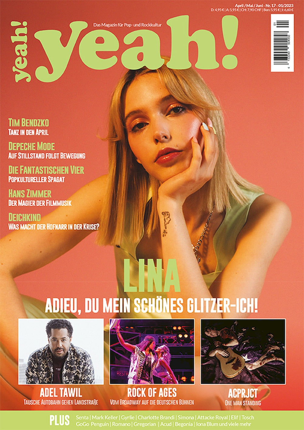 Yeah Magazine Allemagne 2023 #17 Lina Adel Tawil Depeche Mode Hans Zimmer Édition originale