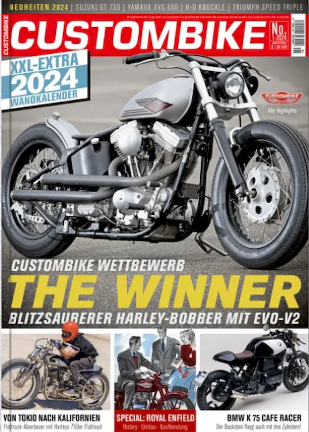 Custombike Magazin Deutschland 2024-01 Harley Bobber BMW K75