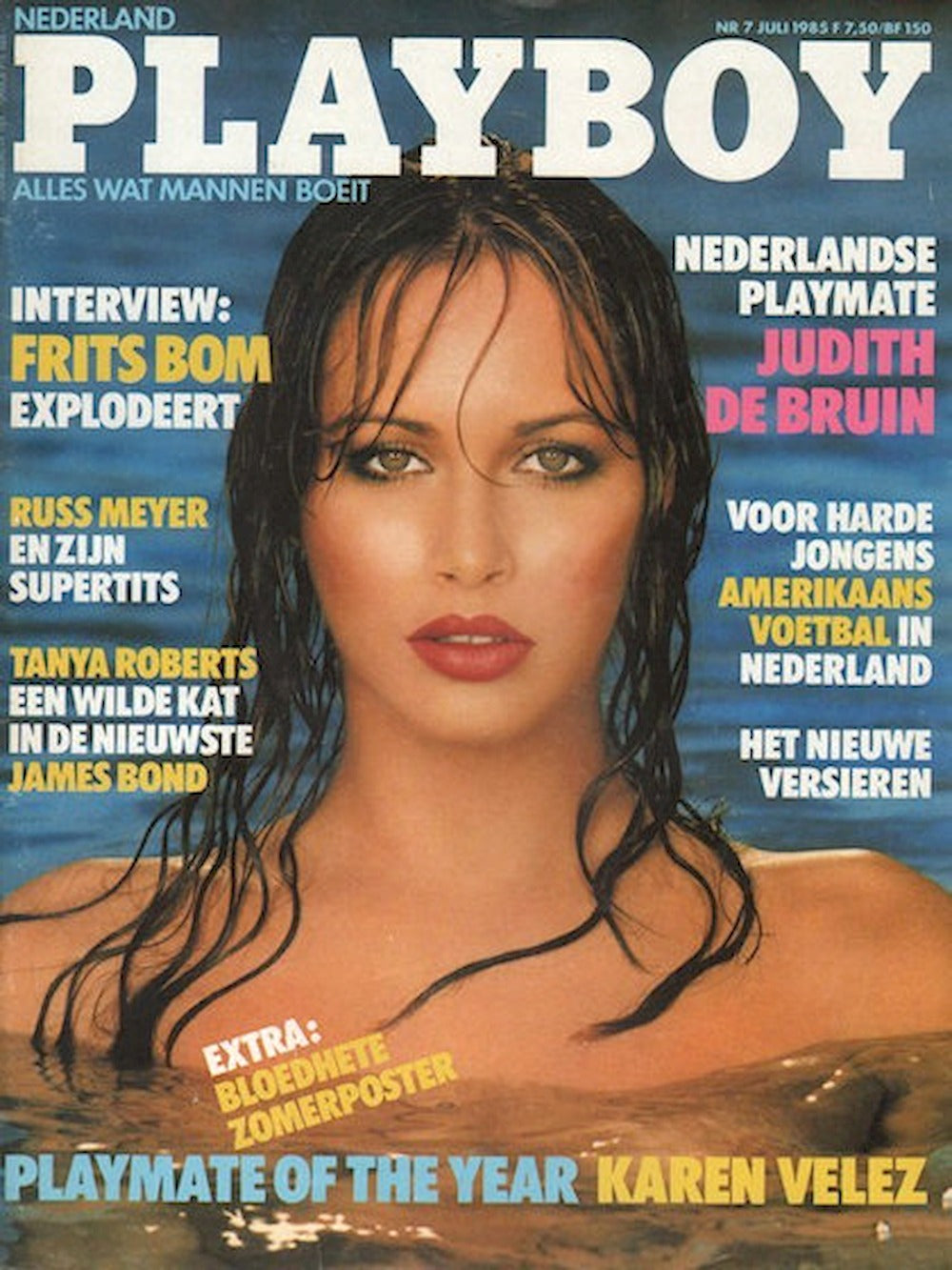 Playboy Magazine Netherlands 1985-07 Karen Velez Judith De Bruin Original Print Issue