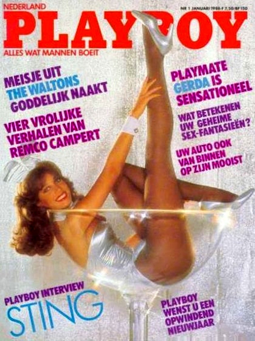 Playboy Tijdschrift Nederland 1986-01 Maggie Ferguson Gerda Tisseur Originele uitgave