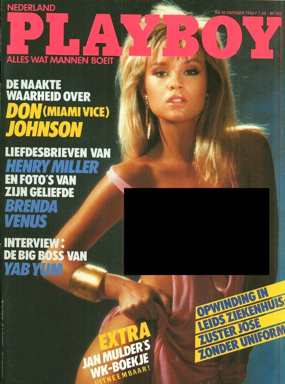 Playboy Magazine Pays-Bas 1986-10 Stephanie Norton Katherine Hushaw Édition originale