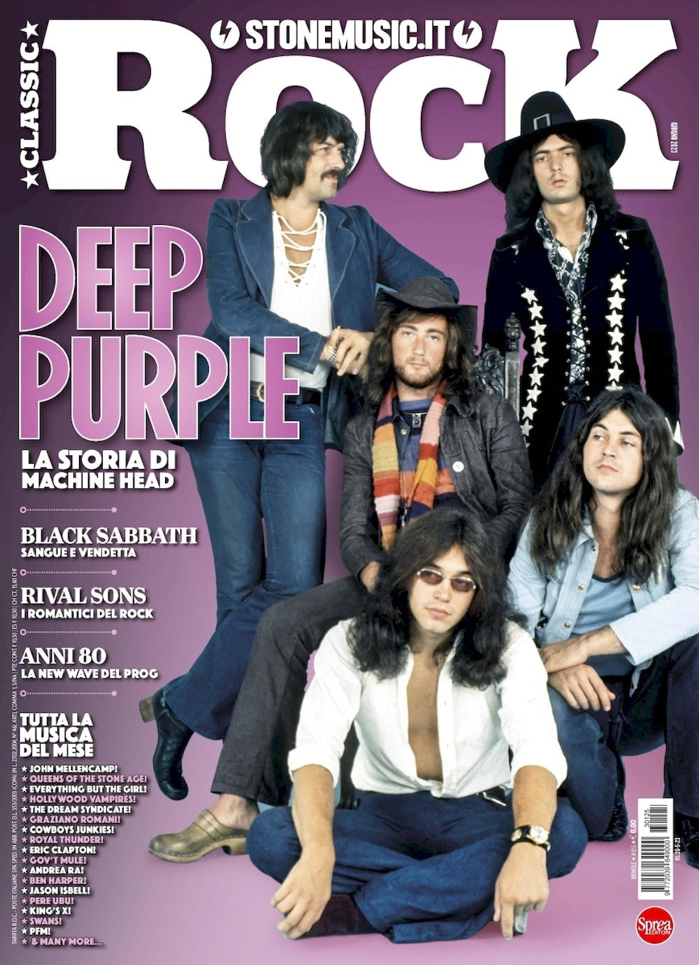 Classic Rock Magazin Italien 2023 #125 Deep Purple Black Sabbath Rival Sons