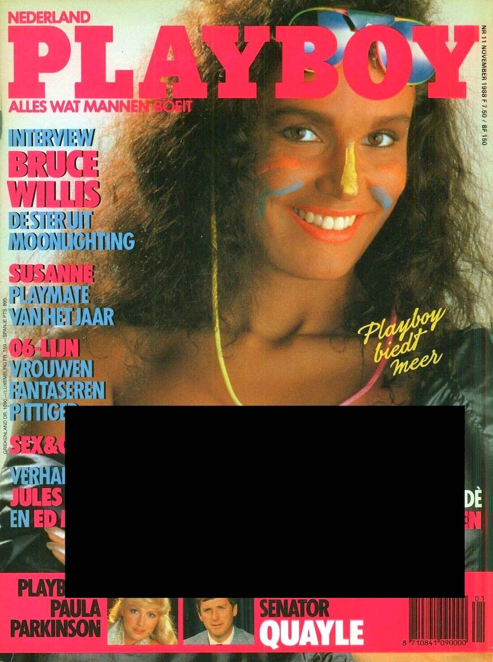 Playboy Rivista Paesi Bassi 1988-11 Evert Van Kuik Paula Parkinson Pia Reyes Edizione originale
