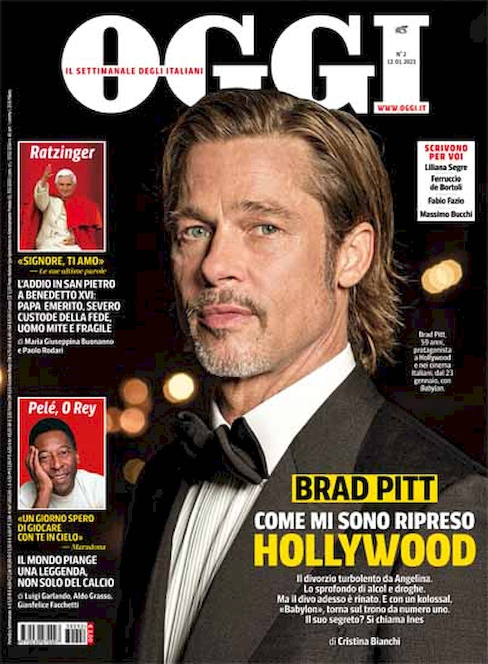 Oggi Magazine Italy 2023-02 – Brad Pitt – Original Print Issue