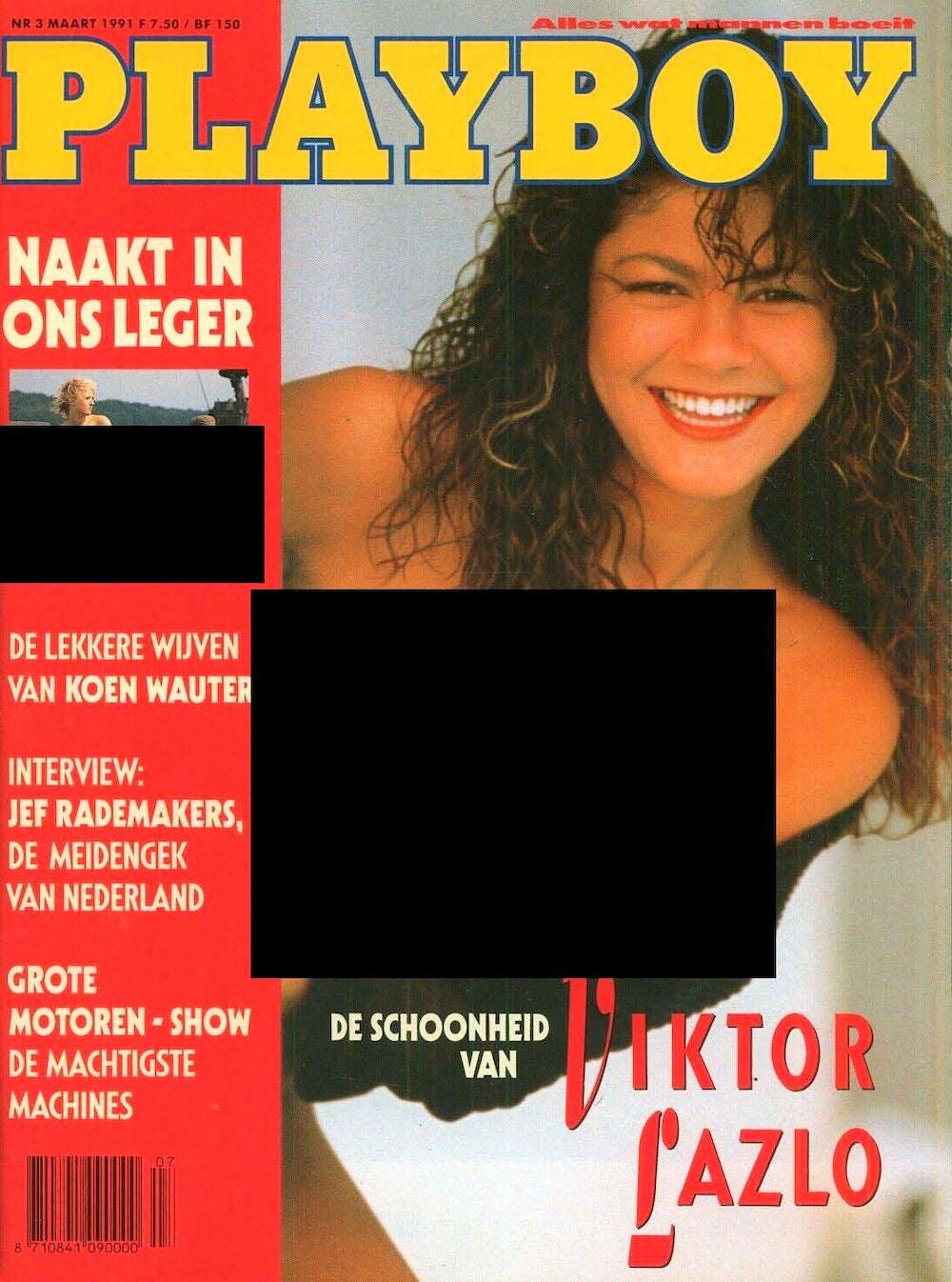 Playboy Magazine Pays-Bas 1991-03 Viktor Lazlo Sonia Dronier Nancy Rahmann Édition originale