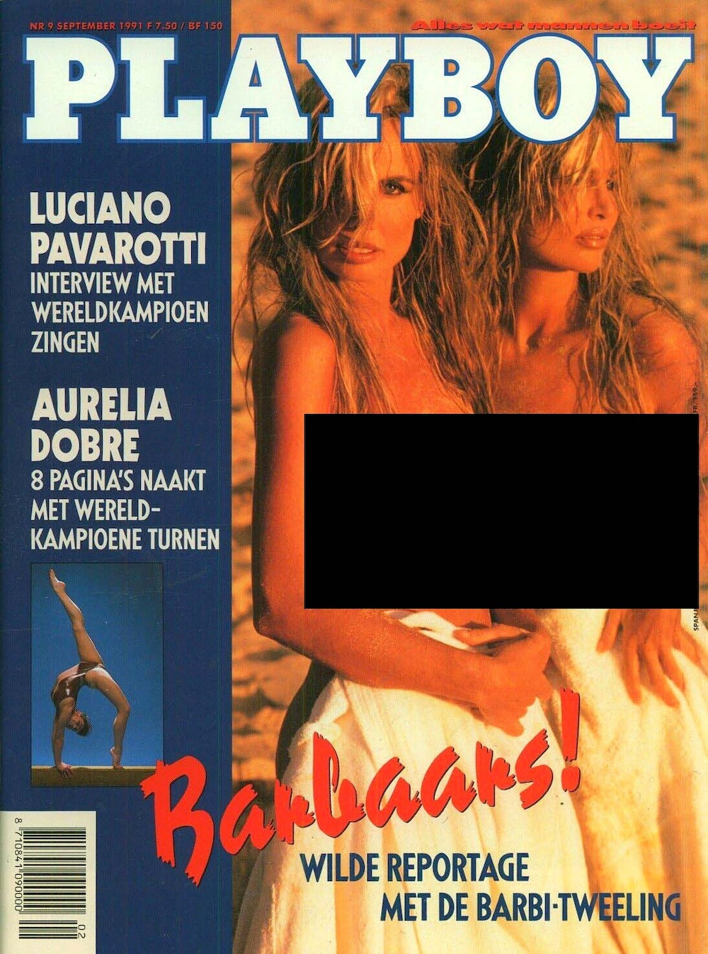 Playboy Magazine Pays-Bas 1991-09 Shane Barbi Sia Aurelia Dobre Corinna Harney Édition originale