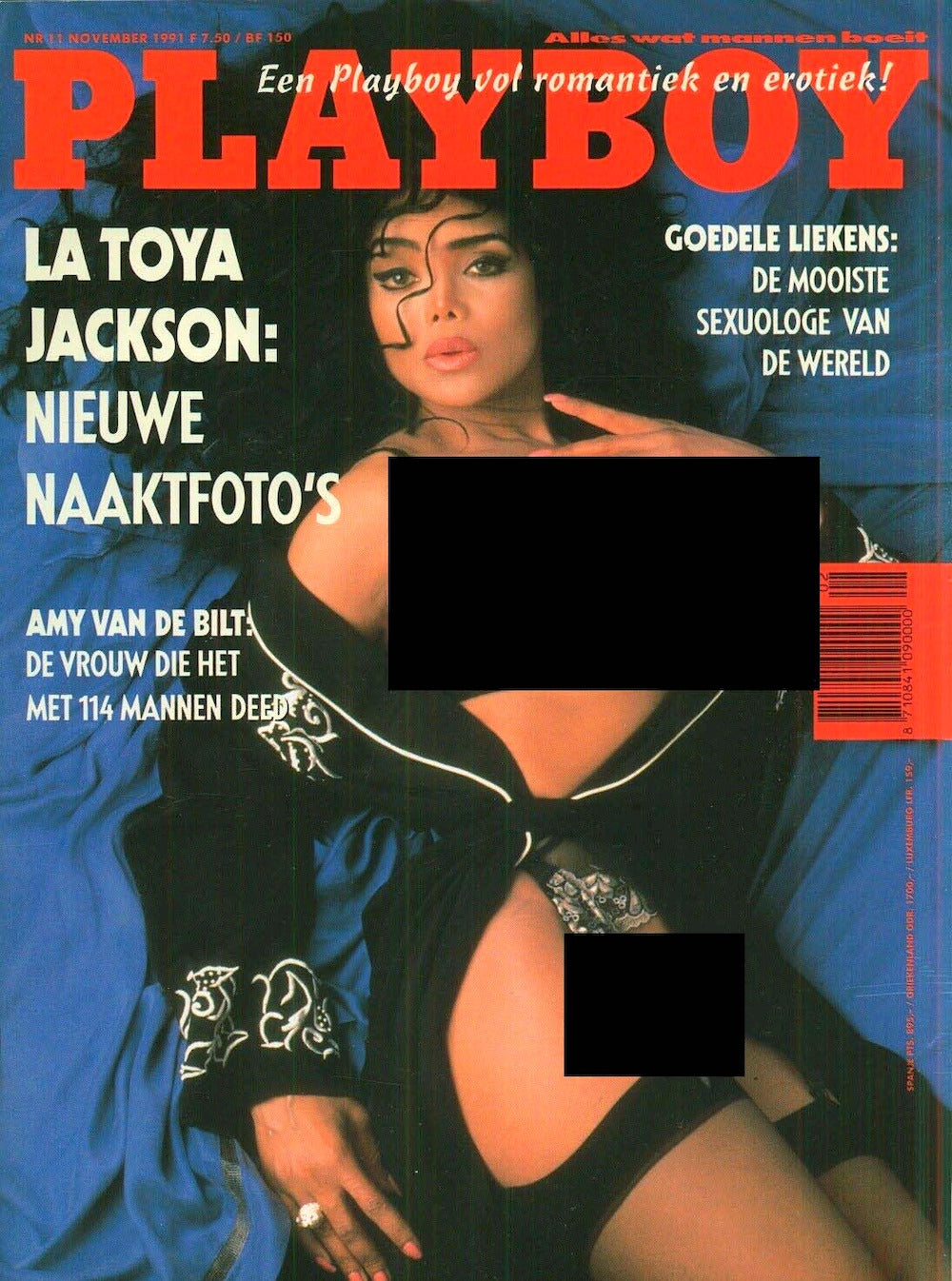 Playboy Magazine Netherlands 1991-11 La Toya Jackson Kerri Kendall Original Print Issue