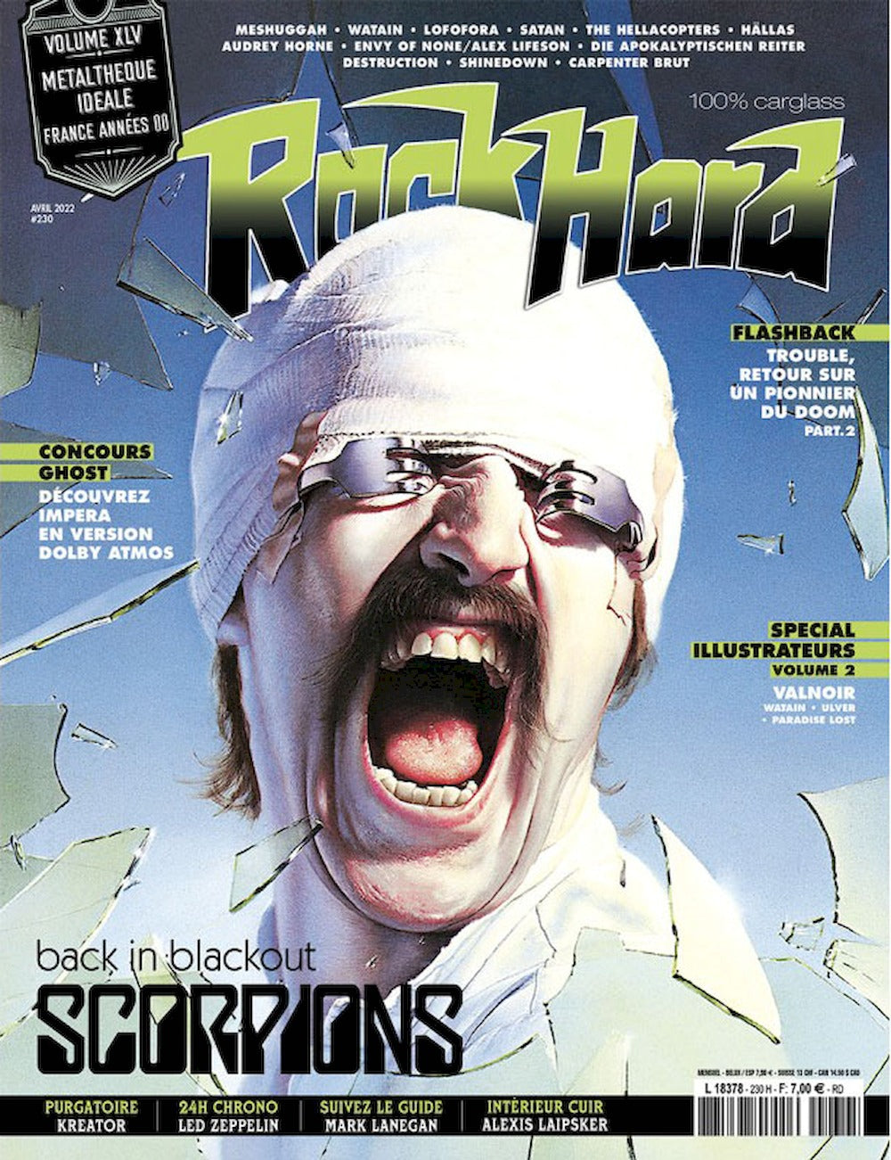 Rock Hard Magasin Frankrig 2022 #230 Scorpions Kreator Led Zeppelin Mark Lanegan Originaludgave